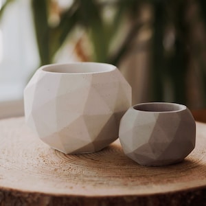 Pot en béton fait main | Pot pour plante minimaliste | Pot en ciment moderne | Pot pour succulente | Petit Pot décoratif