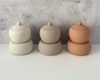 Handmade concrete box | Minimalist storage jar | Spice jar | Modern decor
