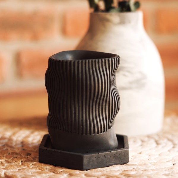 Concrete pencil holder, vase, toothbrush holder