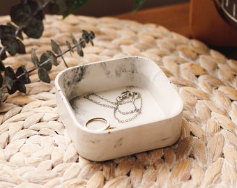 Square concrete tray, cement dish, decoration and storage, handmade