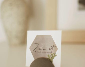 Porte-cartes de visite en ciment, porte photo, clip de carte, fait a la main