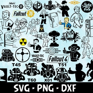 Download 18 Fallout Themed Vault Boy Logo Silhouette Vector Svg Cut Etsy