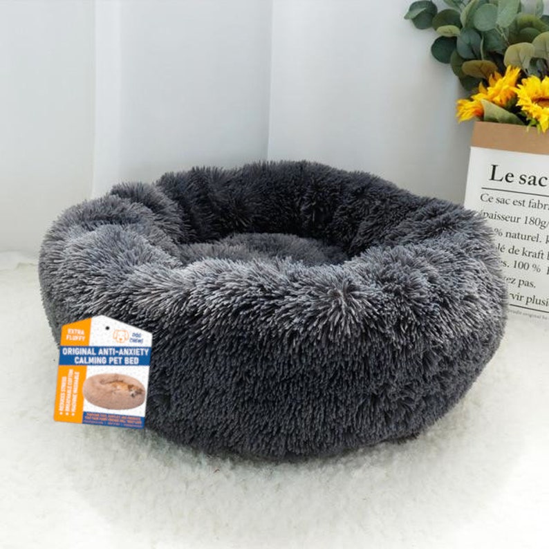 Anti anxiety calming donut dog bed luxury dog bed puppy bed Etsy