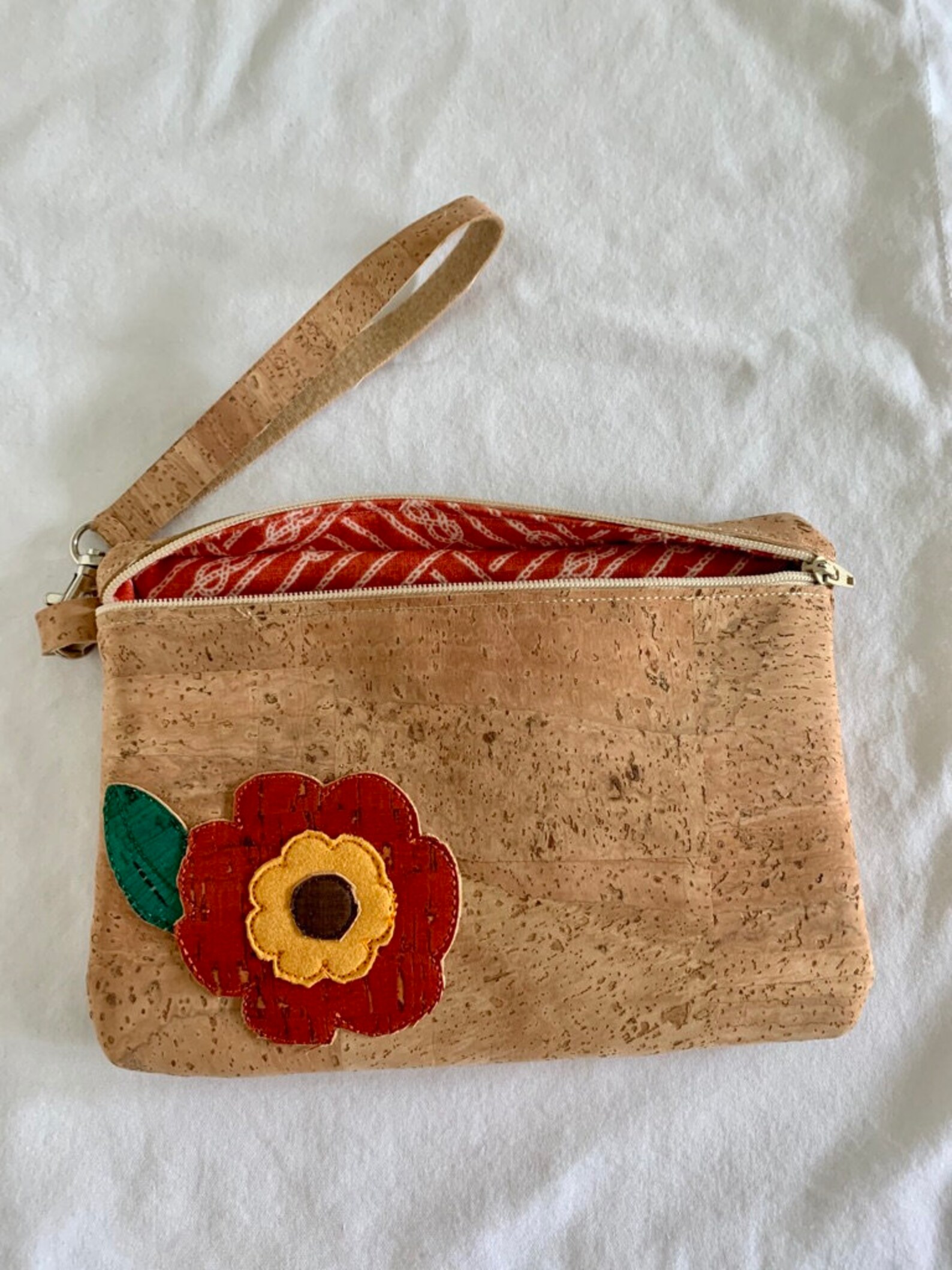 Cork Wristlet Clutch, Cork Wristlet Pattern, Cork Design Wristlet, Cork