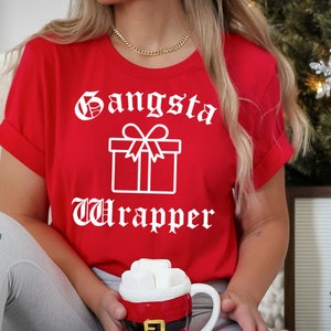 Gangsta Wrapper SVG, PNG, Funny Christmas Party Shirt Design, Christmas Mug Svg, Holiday Svg, Christmas Shirt Svg, Funny Christmas Quote PNG