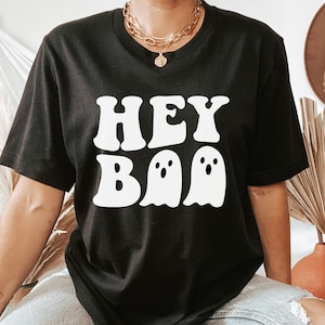Hey Boo SVG, Ghost PNG, Cute Halloween Shirt Design, Spooky Season, Halloween Sweatshirt, Hey Boo Png, Fall Ghost Svg, Funny Halloween Quote