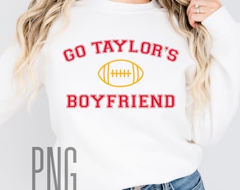 Go Taylors Freund SVG, PNG, Travis und Taylor, Lustiges Fußball-Party-Shirt-Design, Spieltag-Shirt-Design, Kelce Era SVG, Go Sports