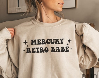 Mercury Retro Babe SVG, PNG, Mercury In Retrograde Instant Download, Funny Spiritual Svg, Astrology Shirt Design, Zodiac Hoodie svg, Psychic