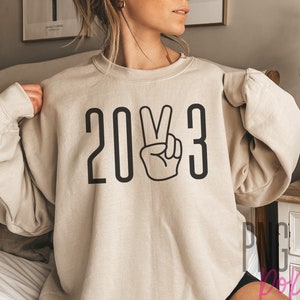 2023 PNG, SVG, Happy New Year Instant Download, New Year's Eve Shirt Design, 2023 Peace Sign Svg, Class of 2023 svg, New Years Party Shirt