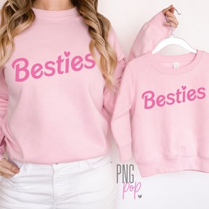 Besties SVG, PNG, Best Friends SVG, Mommy and Me Shirt Design, Instant Download, Mom Valentine Sweatshirt svg, Matching Valentine Shirts