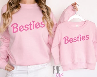 Besties SVG, PNG, Best Friends SVG, Mommy and Me Shirt Design, Instant Download, Mom Valentine Sweatshirt svg, Matching Valentine Shirts