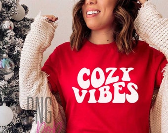 Cozy Vibes SVG, PNG, Cute Winter Instant Download, Winter Weather Svg, Cozy Season, Sublimation Graphics, Clipart, Sweater Weather SVG