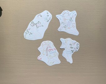 Mon Ange Kollektion Aufkleber | Valentinstag | Cupid | Aufkleber für Laptop, Wasserflasche, Laptop-Tasche, Skateboard und Handytasche