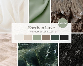 Professional Business Branding Color Palette Forest Green and Sage Corporate Color Scheme Onyx and Cream Branding Colors Elegant Mocha Color