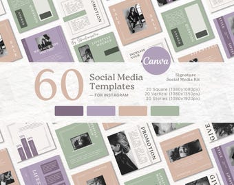 ästhetik Instagram Templates Sage Social Media Templates Lila Instagram Feed Minimalistische Instagram Post Templates Minimalistische Ästhetik
