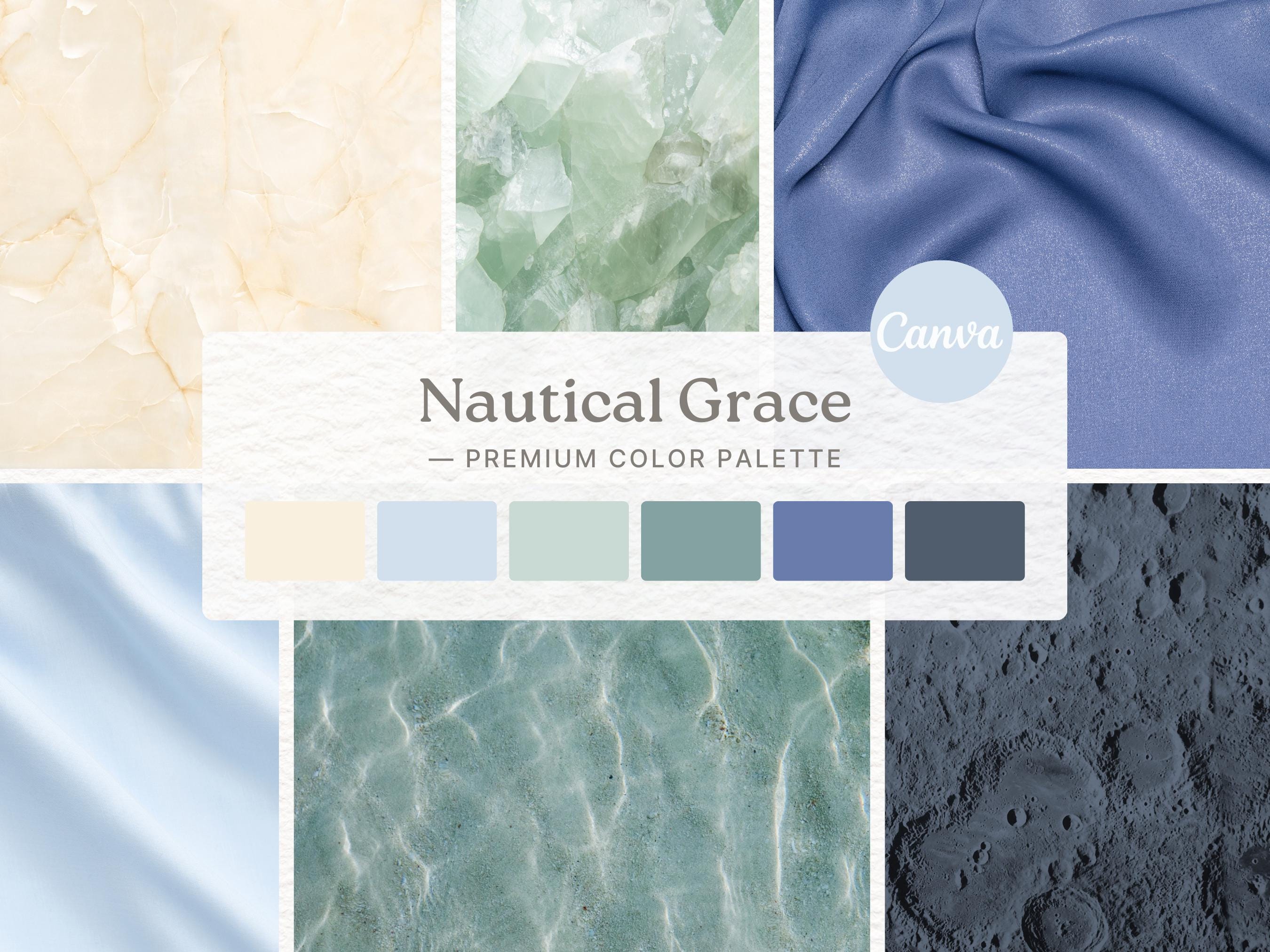 Professionelle Business Branding Farbpalette Beige Creme Blau Salbeigrün Marine Schwarz Corporate Color Scheme Elegante Sophisticated Colors