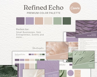 Lila Salbei Farbpalette Feminine Markenidentität Lila Aprikose Frühling Hochzeit Evergreen Creme