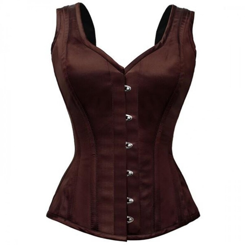 Dirbzil Satin Overbust Corset With Strap