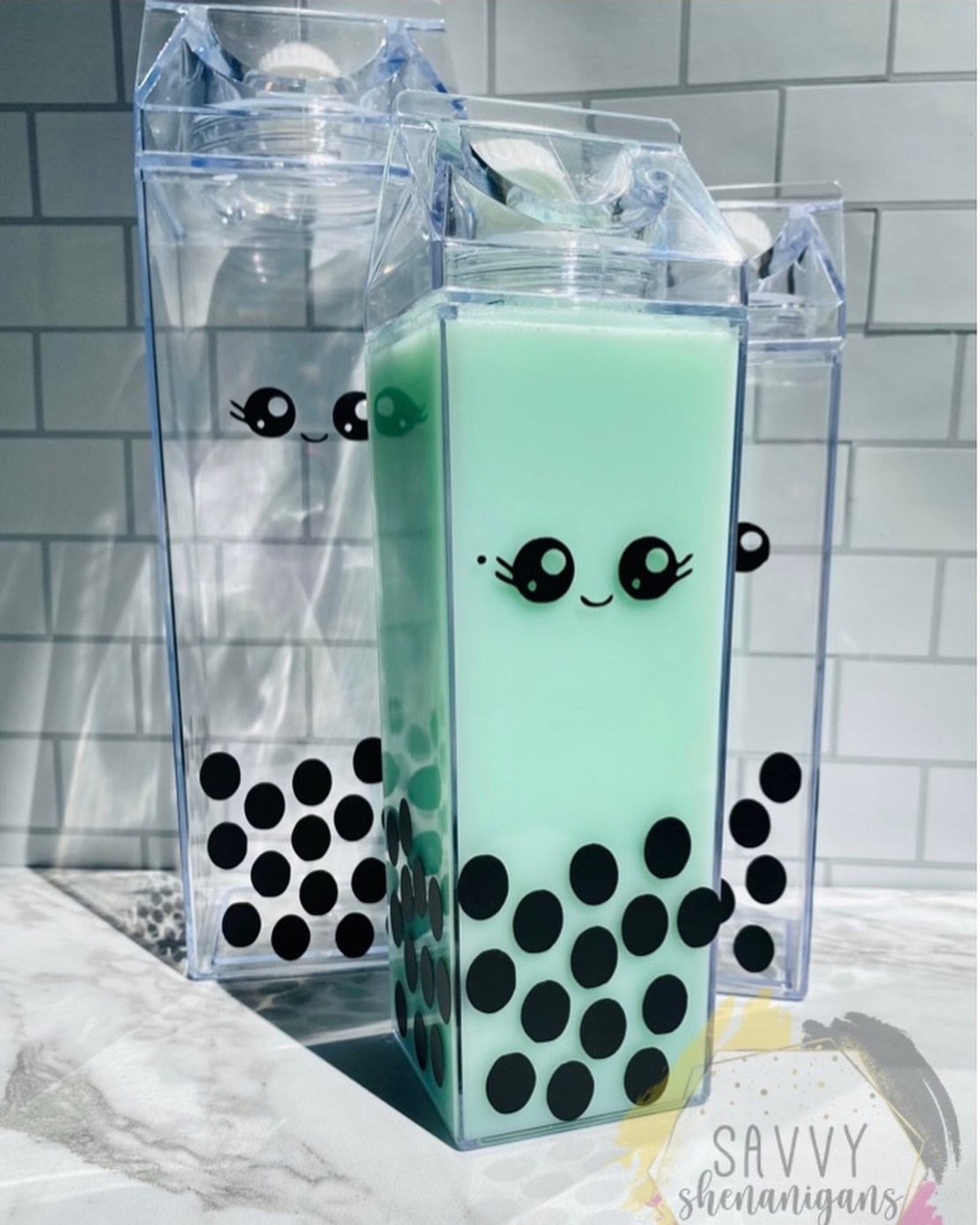 Boba Bottlesboba Tea Bottle Boba Milk Carton Bottle Boba Etsy