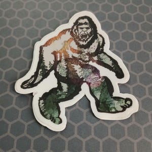 Bigfoot Vinyl Sticker – Waterproof & Durable | Sasquatch Sticker | Big Foot Sticker | Hairy Beast Sticker | Yeti Sticker