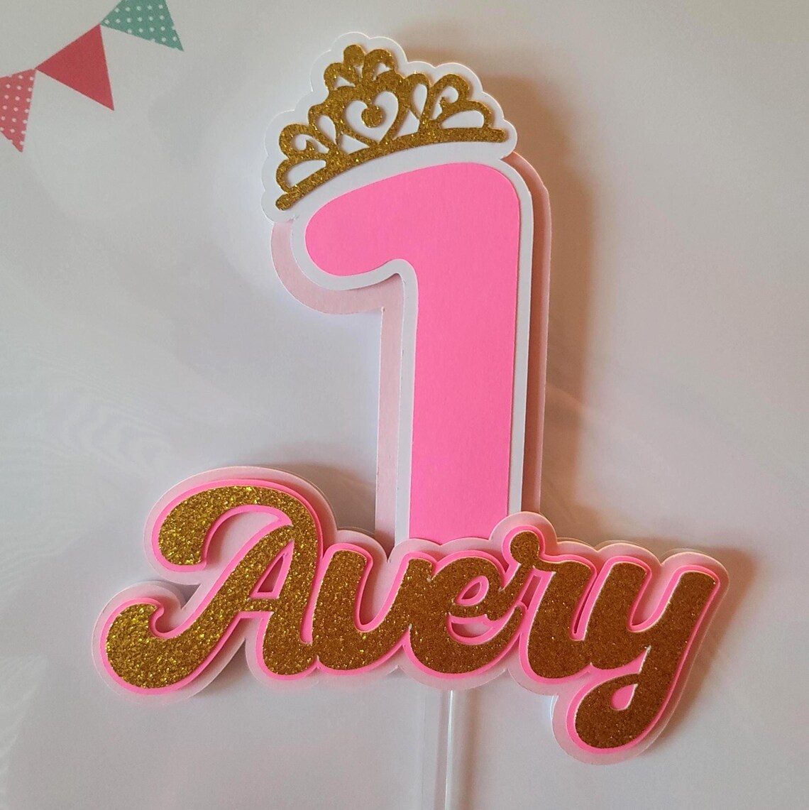 Personalized Birthday Cake Topper: Name & Age, Crown Topper - Etsy