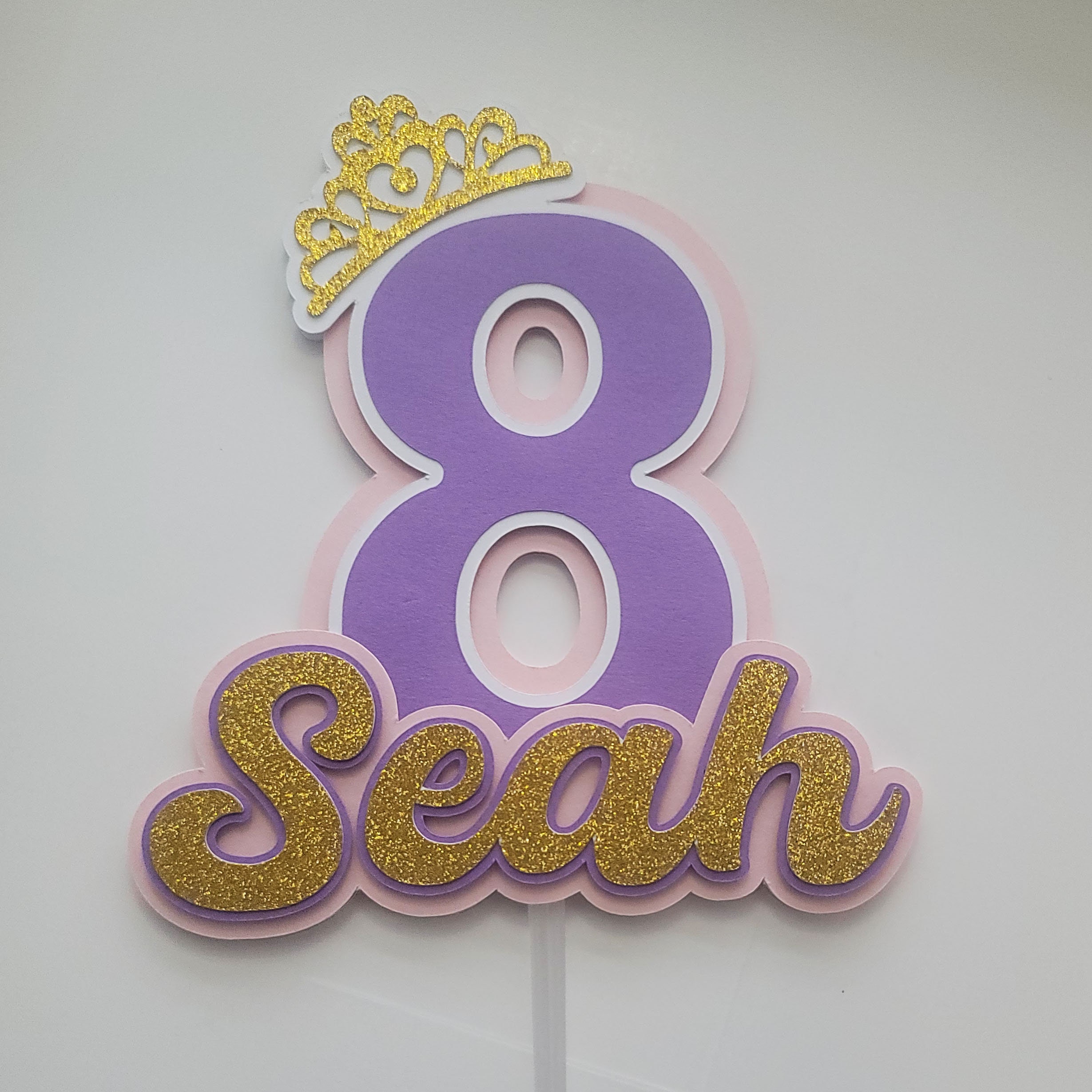 Personalized Birthday Cake Topper: Name & Age, Crown Topper - Etsy