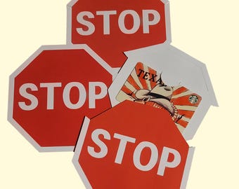 STOP Gift Card Holder: Handmade Greeting Card for Bus Drivers