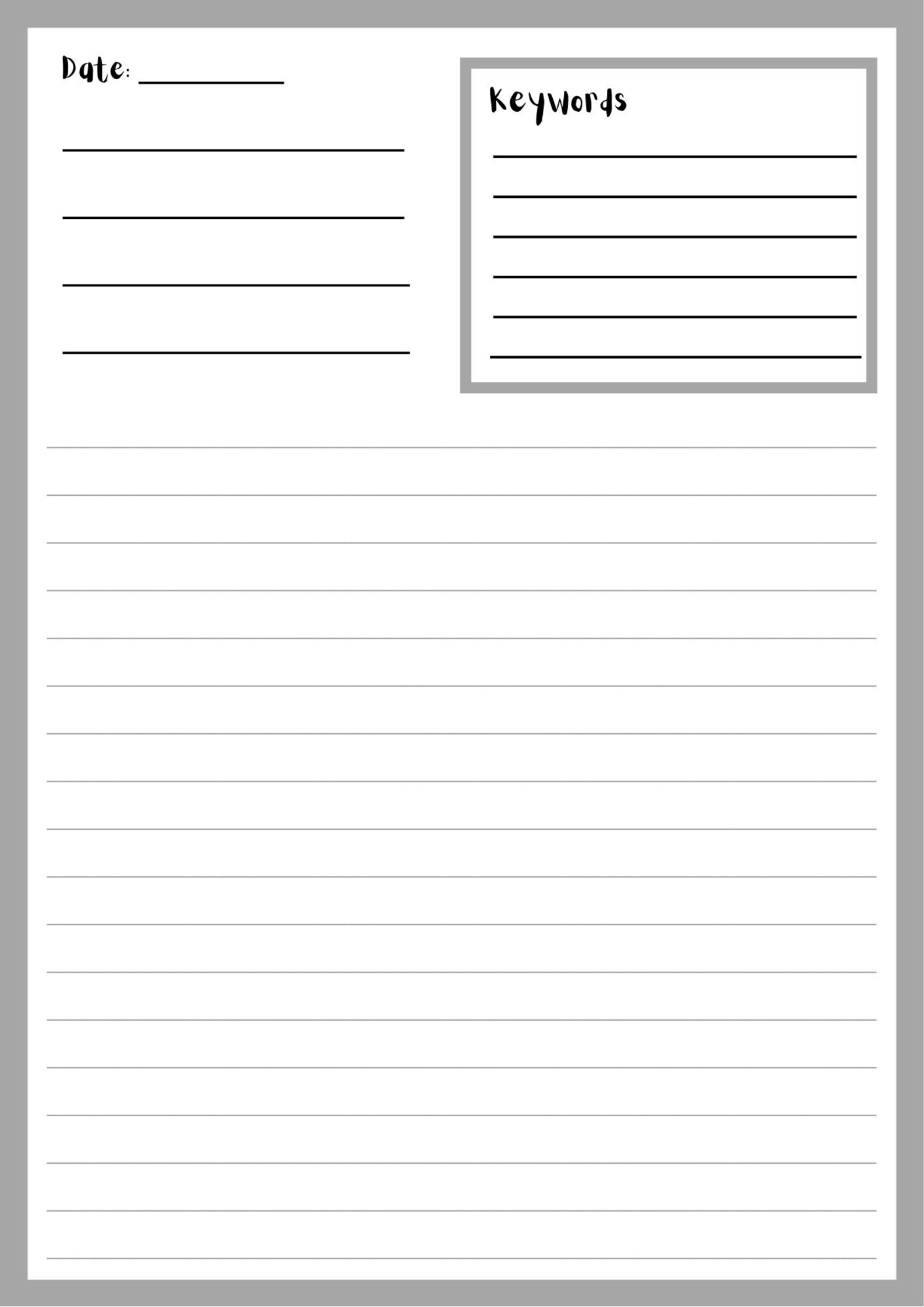 Printable school notes templates | Etsy Österreich