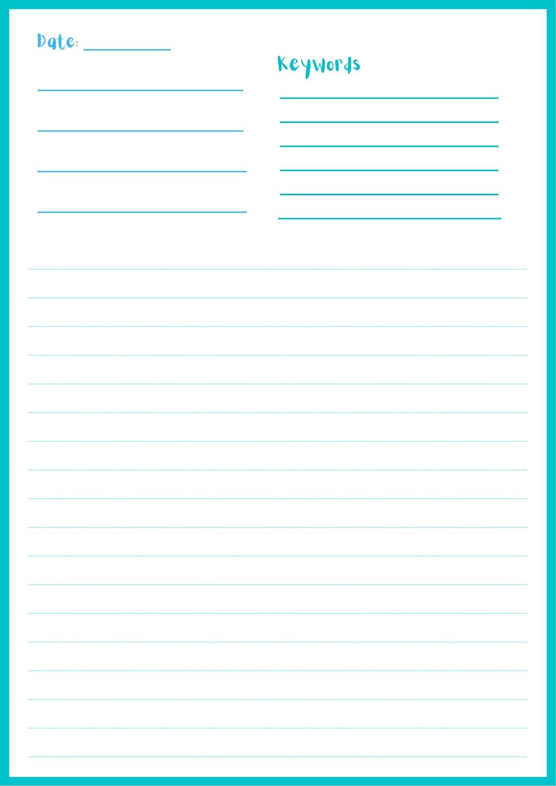 Printable school notes templates | Etsy Österreich