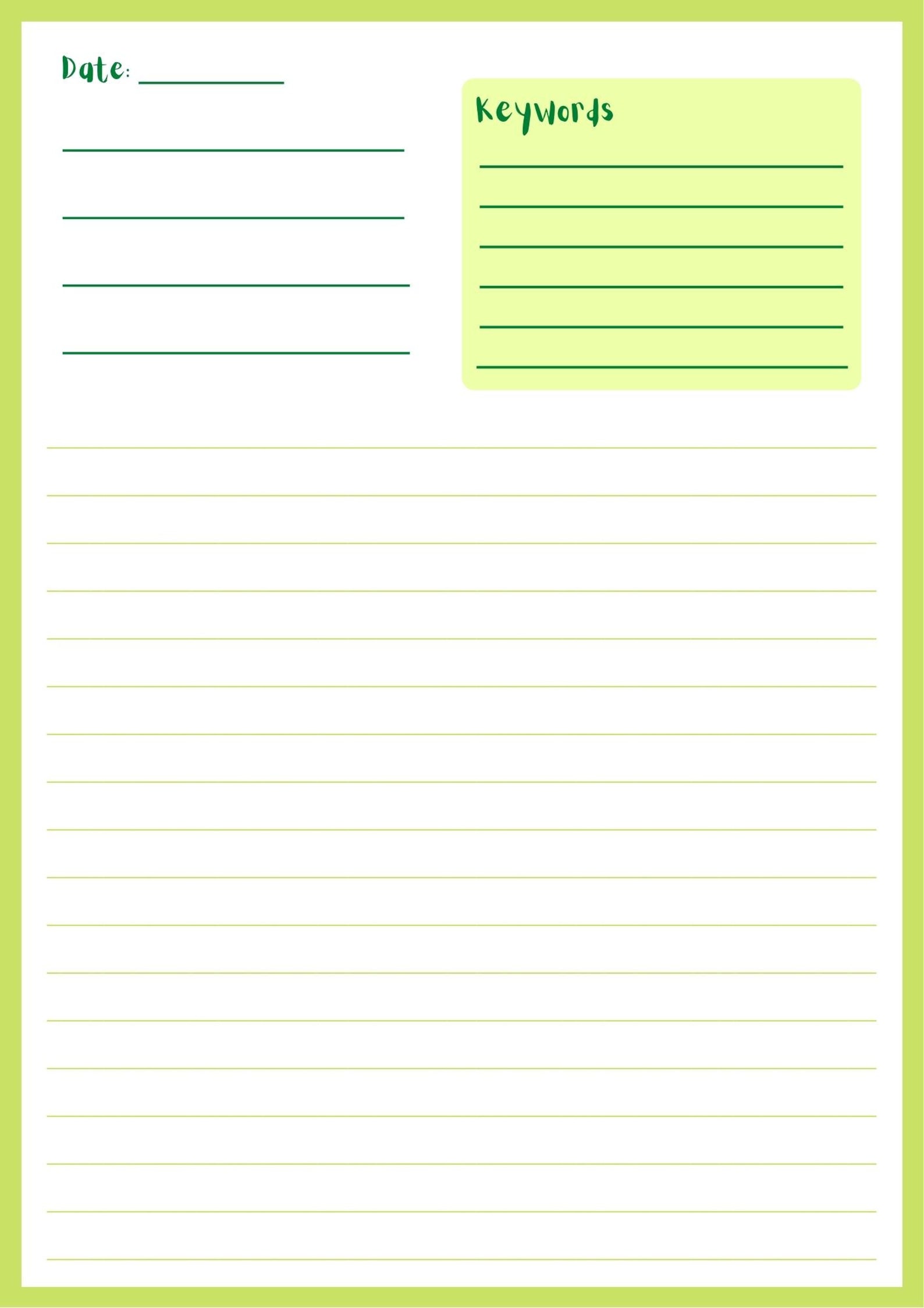 Printable school notes templates | Etsy
