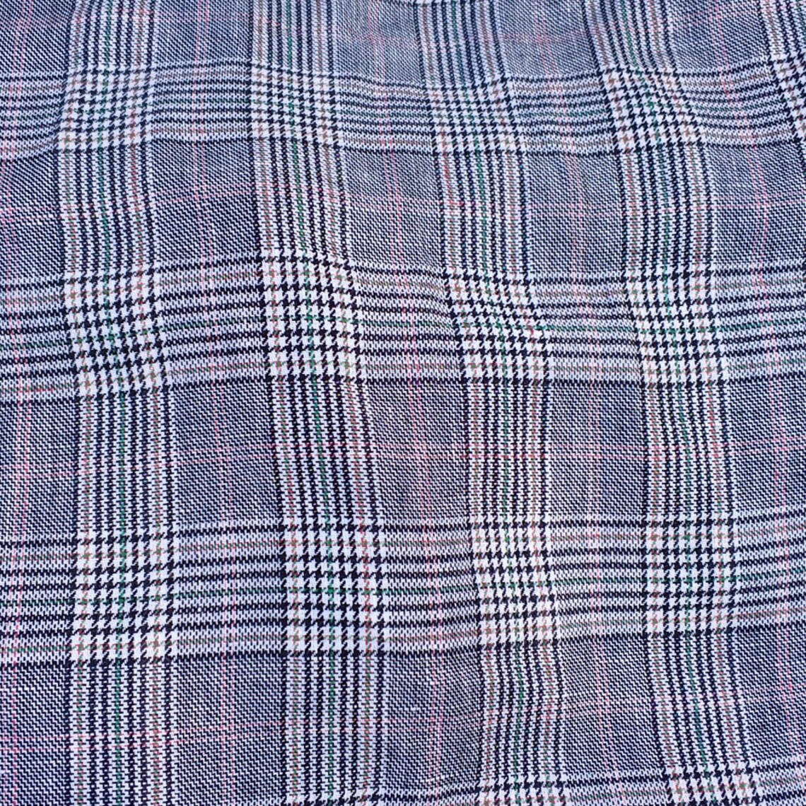 Linen Viscose Glen Plaid Check Fabric by Yard 6658 - Etsy UK