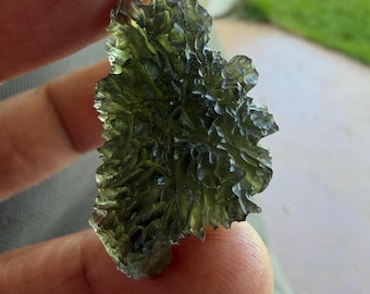 Collectible Spikey Nesmen Hedgehog Moldavite Tektite - 7.3 g