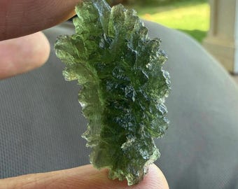 Besednice Jezkovna Hedgehog Moldavite Tektite - 8.06 g - Extremely Rare
