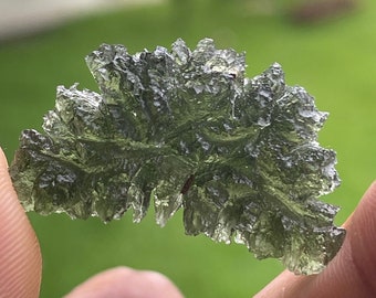 9.12 g Besednice Hedgehog Moldavite Tektite - ‘jezkovna’ - Spikes and Extremely Powerful