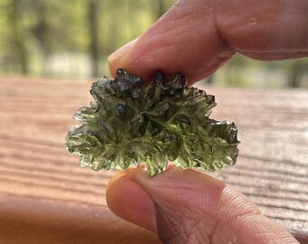 Besednice Hedgehog Moldavite Tektite - 7.58 g - Spikey - Extremely Rare / Powerful