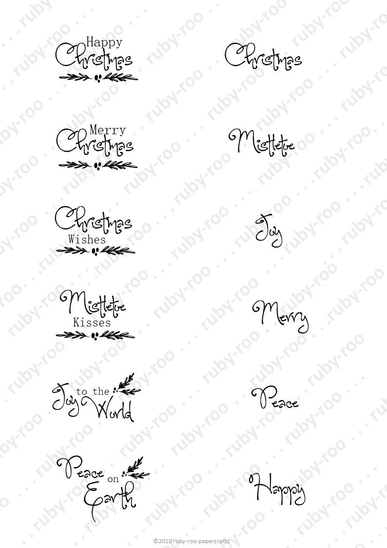Digital Stamps, Digital Download, Christmas, Sentiments, Card Making