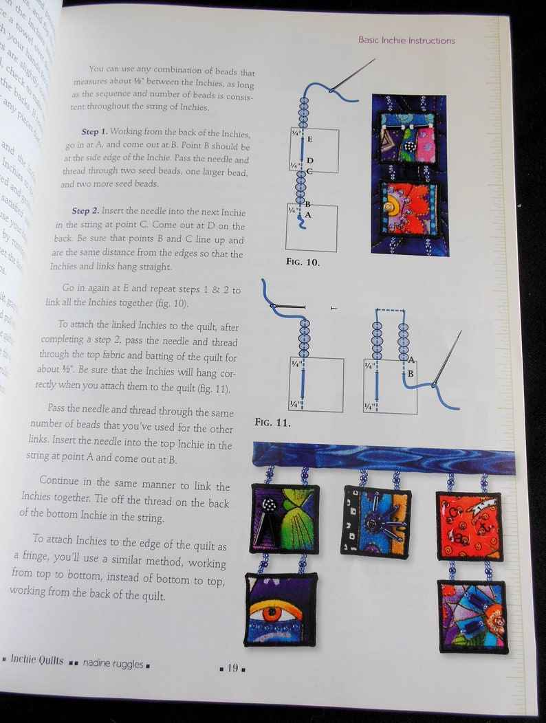 INCHIE QUILTS by Nadine Ruggles AQS Publishing Paperback Book Patterns