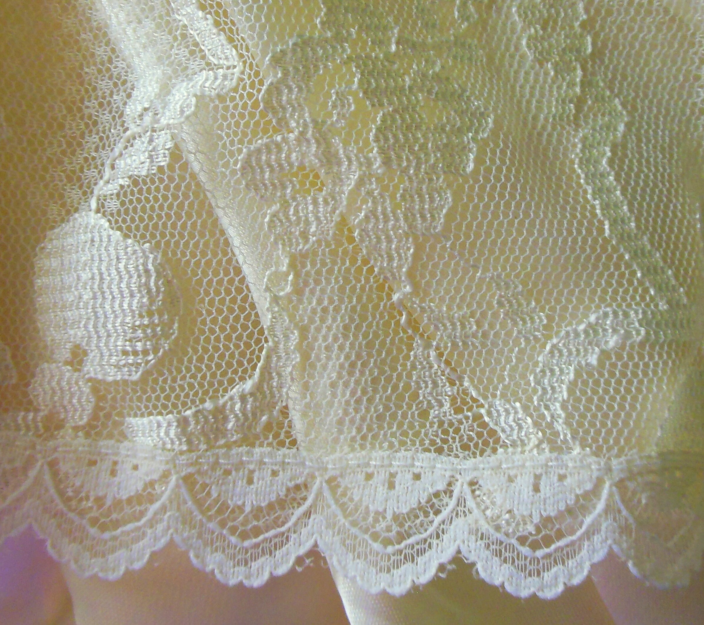 GUNNE SAX BY Jessica Mcclintock Vintage Dress Ivory Lace Puff 3/4 ...