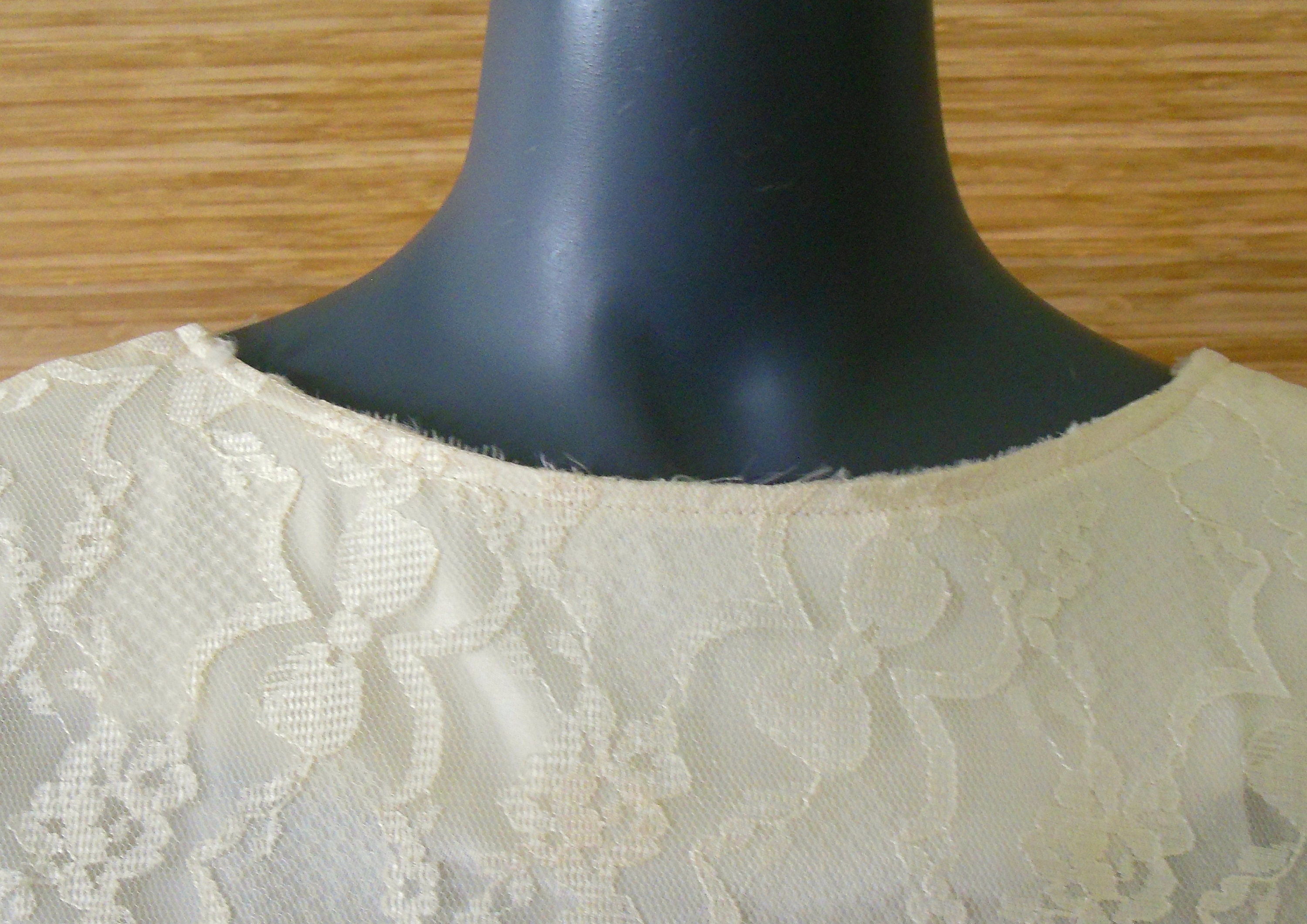 GUNNE SAX BY Jessica Mcclintock Vintage Dress Ivory Lace Puff 3/4 ...