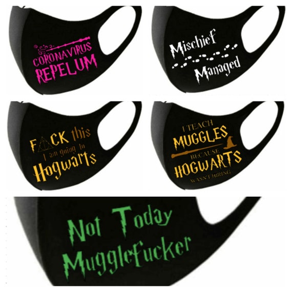Harry Potter Themed Face Masks. Breathable Reusable Washable | Etsy