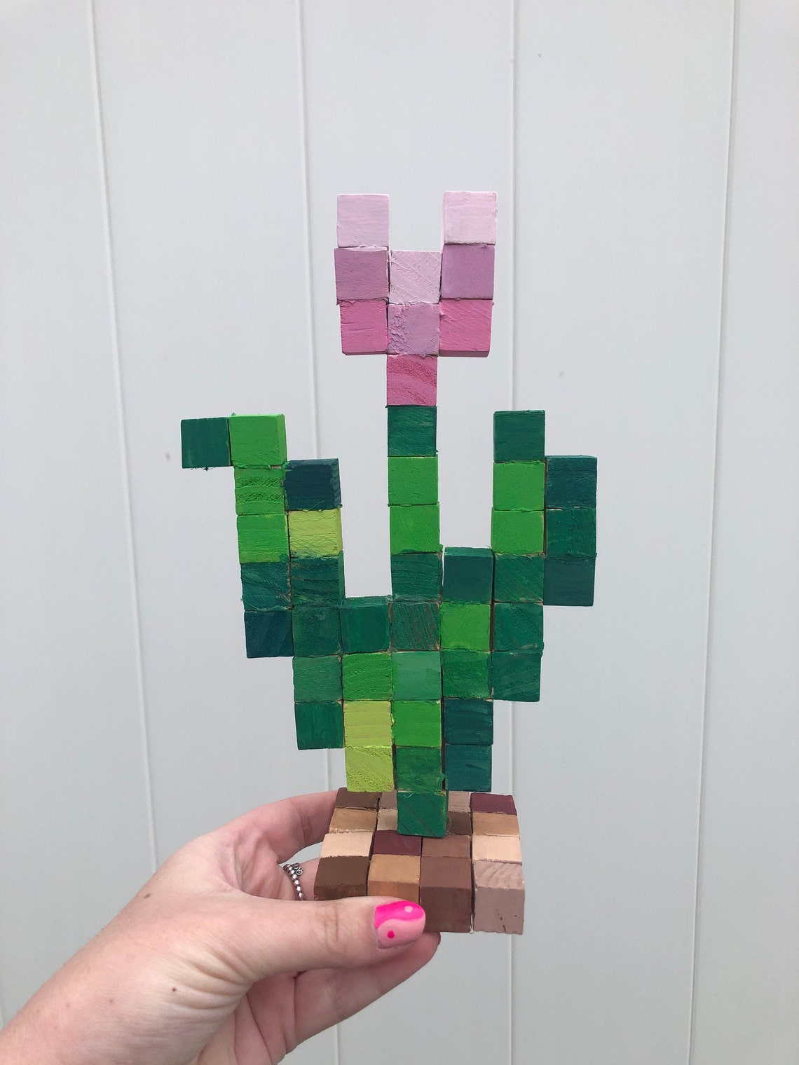 Minecraft Tulip Flower Minecraft Wooden Flower Etsy
