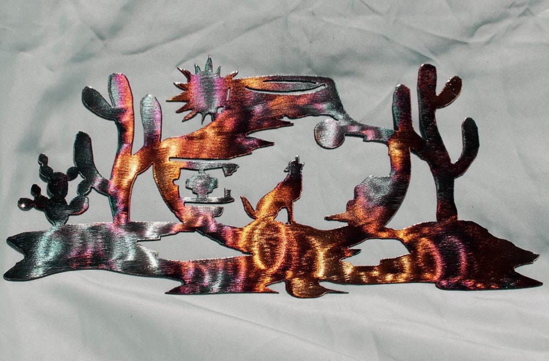 Southwest Coyote Coyote Art Wall Decor Man or Woman Wall Etsy