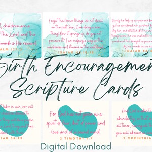 Geburtsermutigungs-Schriftkarten-Christliche Geburts-Affirmationen-Christliche Ermutigungskarten-Affirmationskarten-Lieferungs-Affirmationen