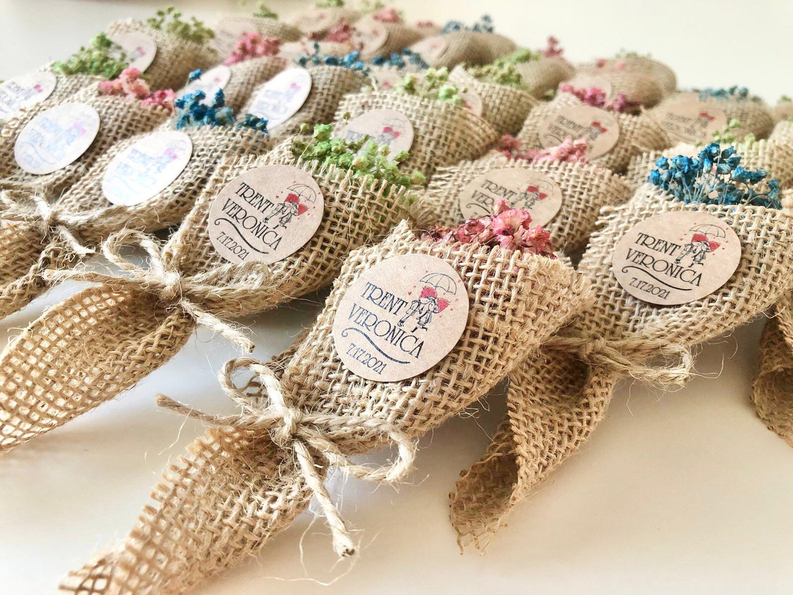 Wedding flower favors / Flower Bouquets / Backyard Wedding Etsy