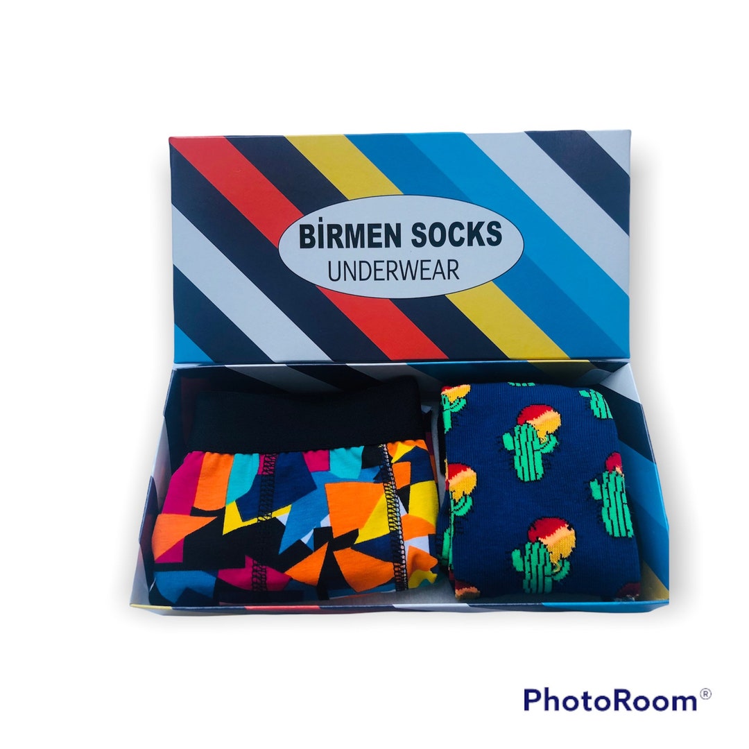 Mens Boxer and Sock Gift Set , Underwear for Men, Mens Boxer Briefs