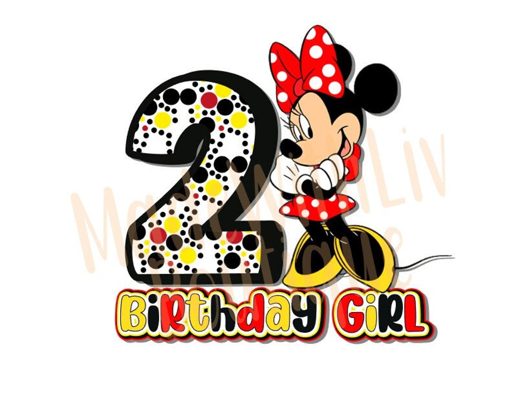 Printable Minnie 2nd Birthday Digital File | PNG JPEG | FREE File ...