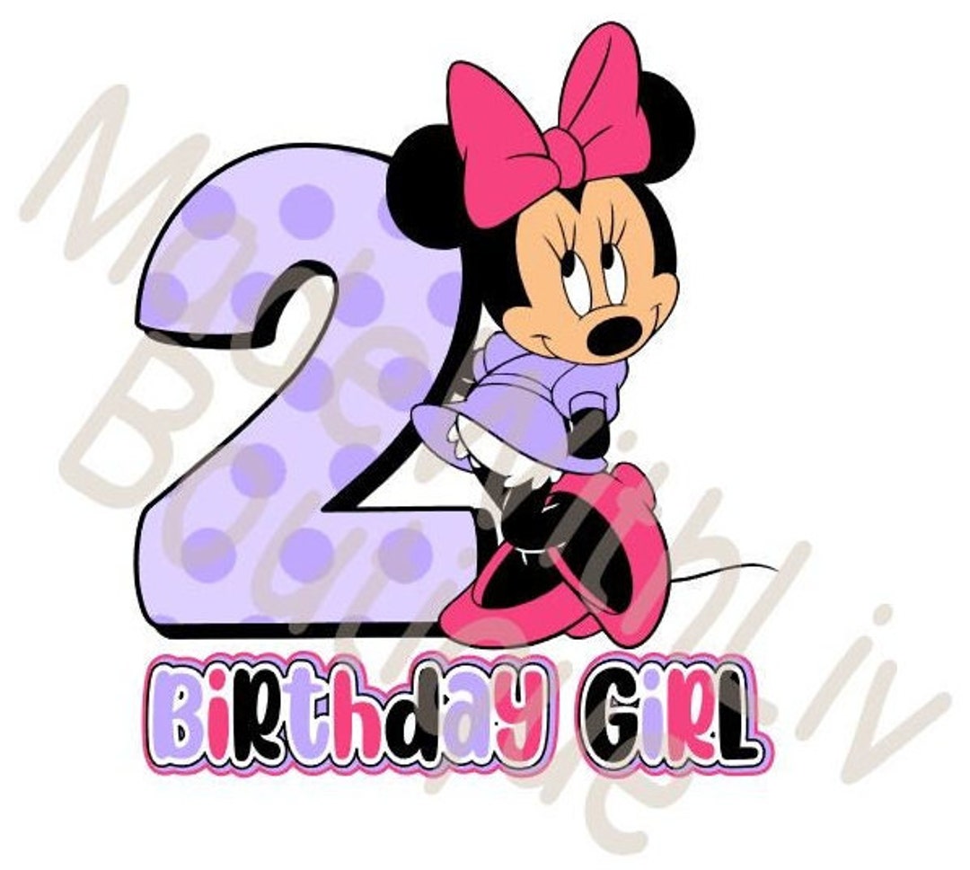 Printable Minnie 2nd Birthday Digital File PNG JPEG Etsy