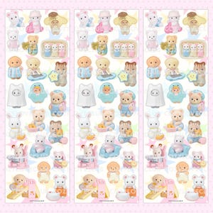 Stickervel Cute Critters – Decostickers Koreaanse briefpapier