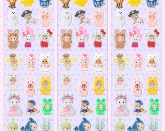 Halloween Critters Sticker Sheet -  Cute Sticker Sheet, Korean Stationery, Deco Stickers, Planner Stickers
