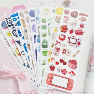 Stickers PNG - Stickers mignons, papier journal, Stickers Kpop, papeterie coréenne, articles de bureau esthétiques, bijoux mignons, déco carte photo Kpop